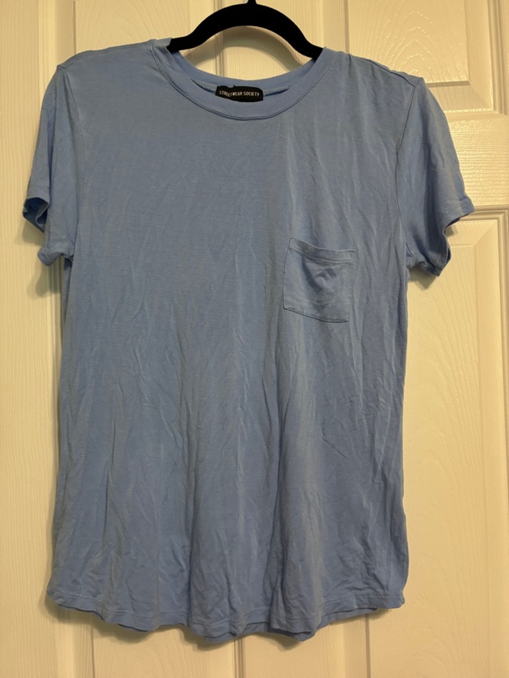 Streetwear society Standard Blue Pocket Crewneck T-Shirt by